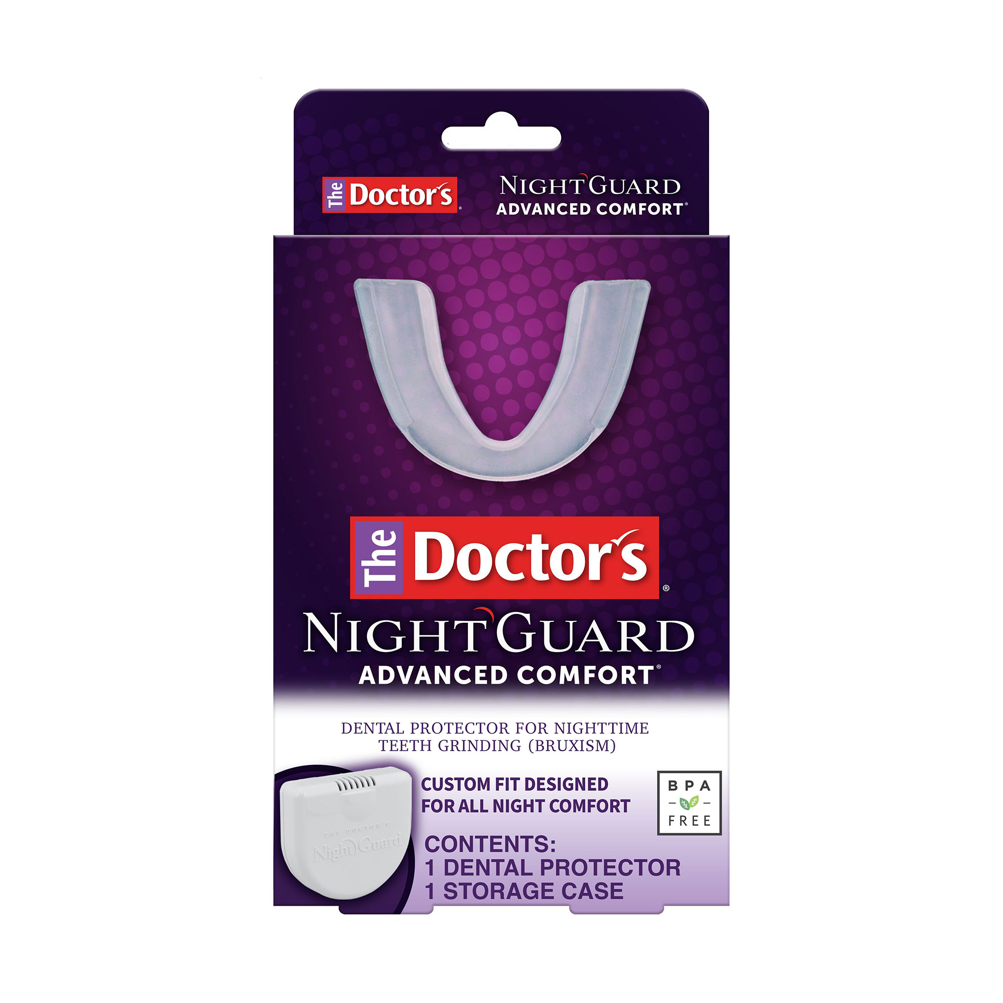 Нічна зубна капа The Doctor's NightGuard Advanced Comfort з футляром, 1 шт